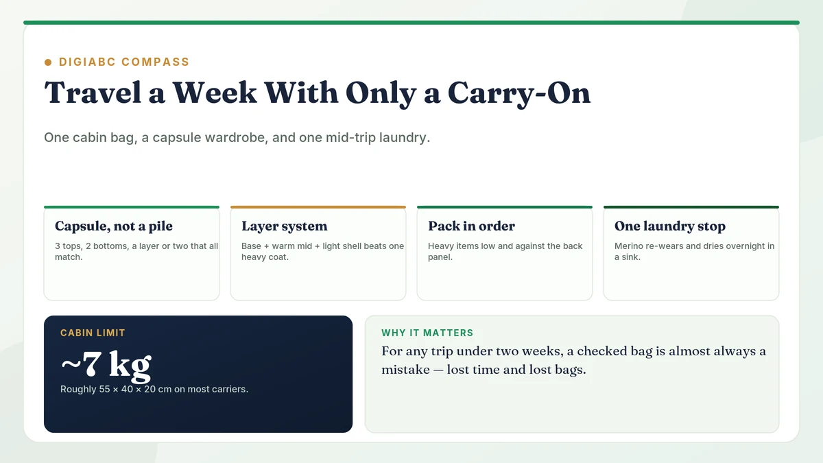 How to Travel a Week With Only a Carry-On