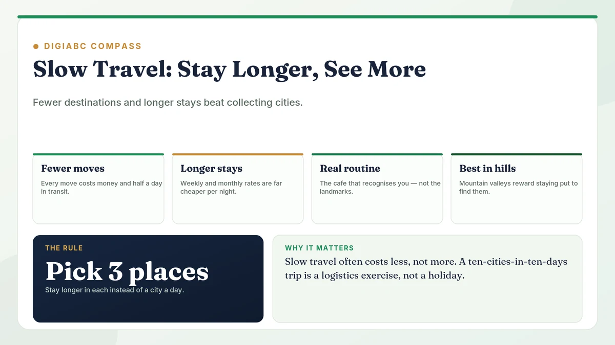Slow Travel: Why Staying Longer Beats Collecting Cities